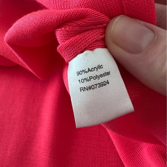 Ming Wang Long Cardigan In Coral, Black and White size 1X - Picture 5 of 9